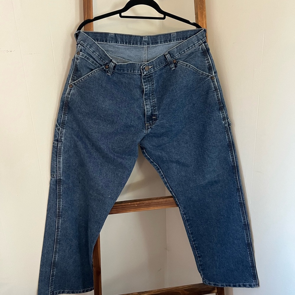 Vintage Wrangler Carpenter Jeans Y2K Hammer Loops side pockets